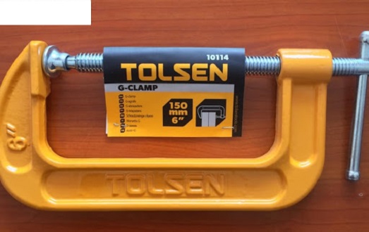Picture of TOLSEN 6" G-Clamp, C Clamp 150mm Zinc plated thread bar 10114 - Kings Trading