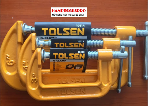 Picture of TOLSEN 4" G-Clamp, C Clamp 100mm Zinc plated thread bar 10113 - Kings Trading