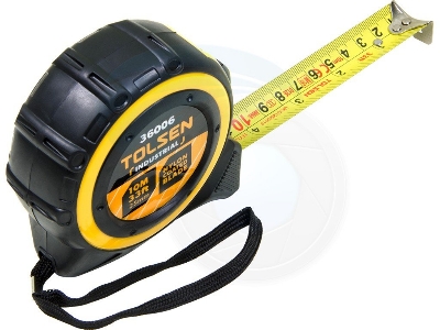 Picture of TOLSEN 10M 33ft Nylon Coated Heavy Duty Measuring Tape Metric Imperial 36006 - Kings Trading