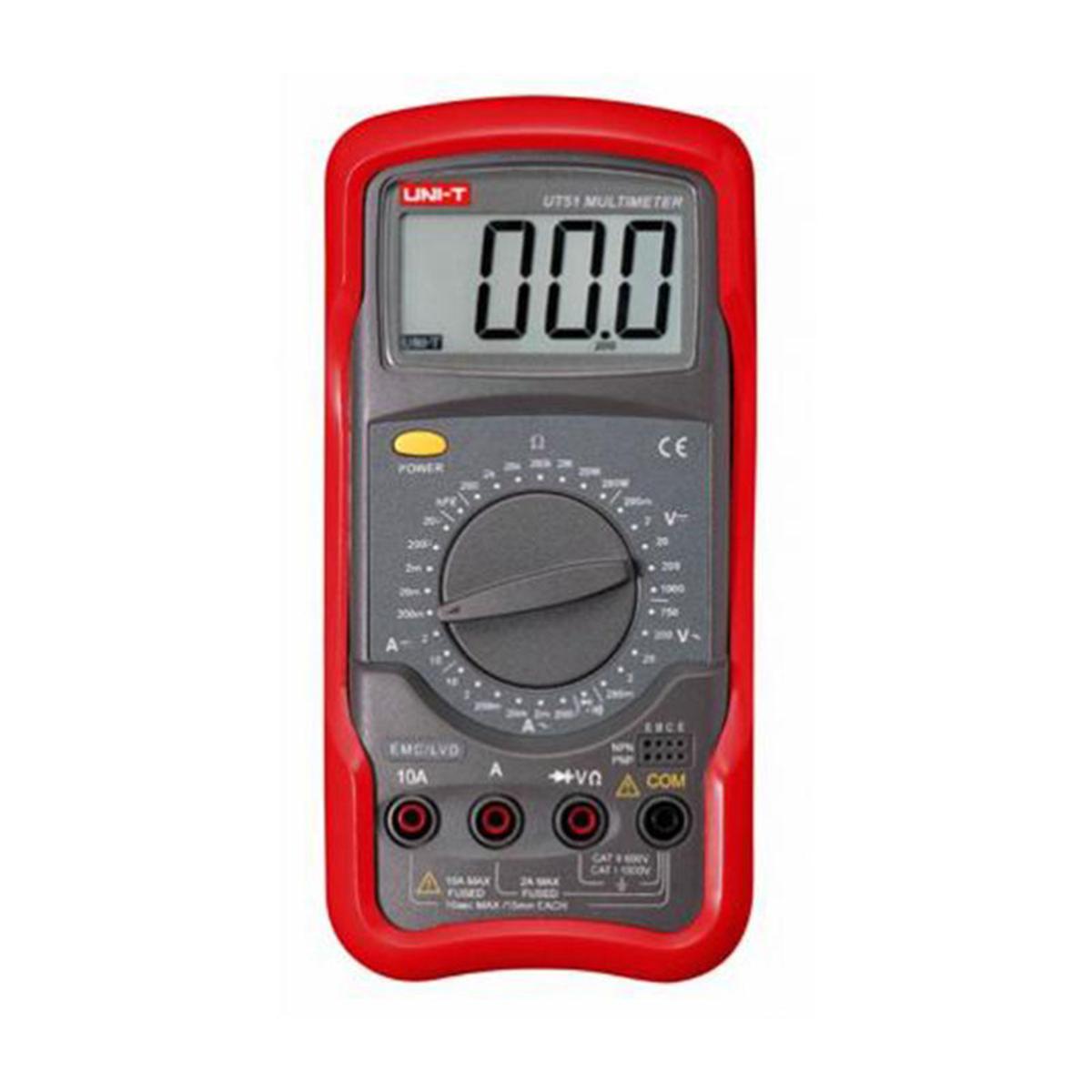 Picture of Uni-T UT51 Digital Multimeter Standard DC/AC Voltage Current Resistance - Kings Trading