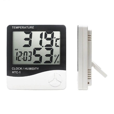 Picture of HTC-1 Room Temperature and Humidity Indicator with Big Screen & Clock - Kings Trading