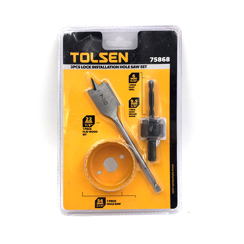 Picture of TOLSEN 3Pcs Door Lock Knob Installation Hole Saw Set 75868 - Kings Trading