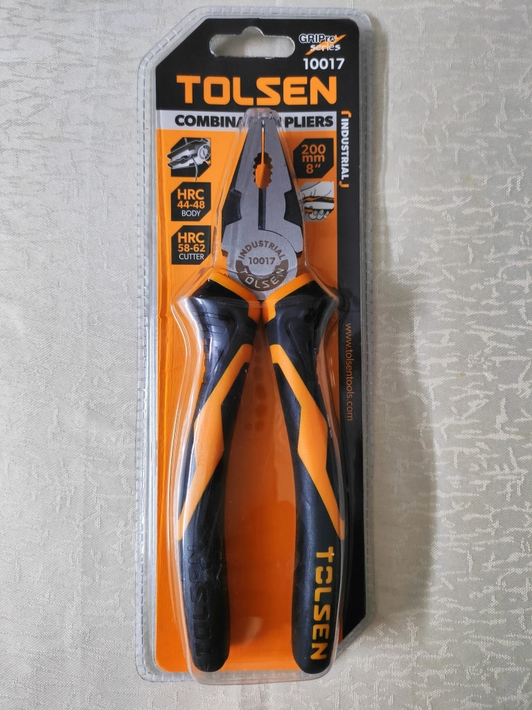 Picture of TOLSEN 8" Combination Pliers (200mm) Industrial Gripro Series 10017 - Kings Trading