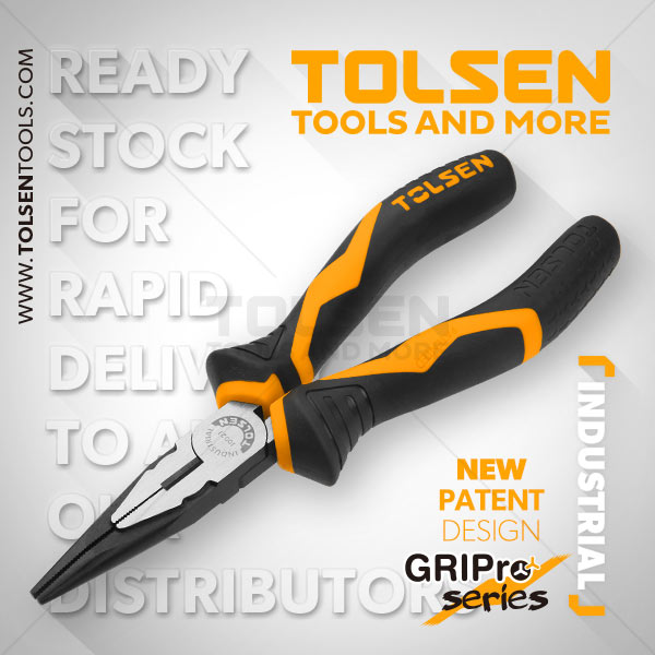 Picture of TOLSEN 6" Long Nose Pliers (150mm) Industrial Gripro Series 10021 - Kings Trading
