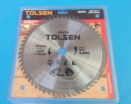 Picture of TOLSEN TCT Saw Blade 305mm(12") x 60T x 30mm For Wood Cutting 76470 - Kings Trading