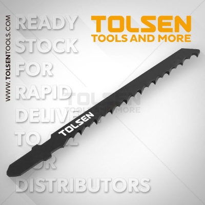 Picture of TOLSEN 5Pcs Industrial Jigsaw Blades Set (100mm 6TPI) High Carbon Steel 76802 - Kings Trading