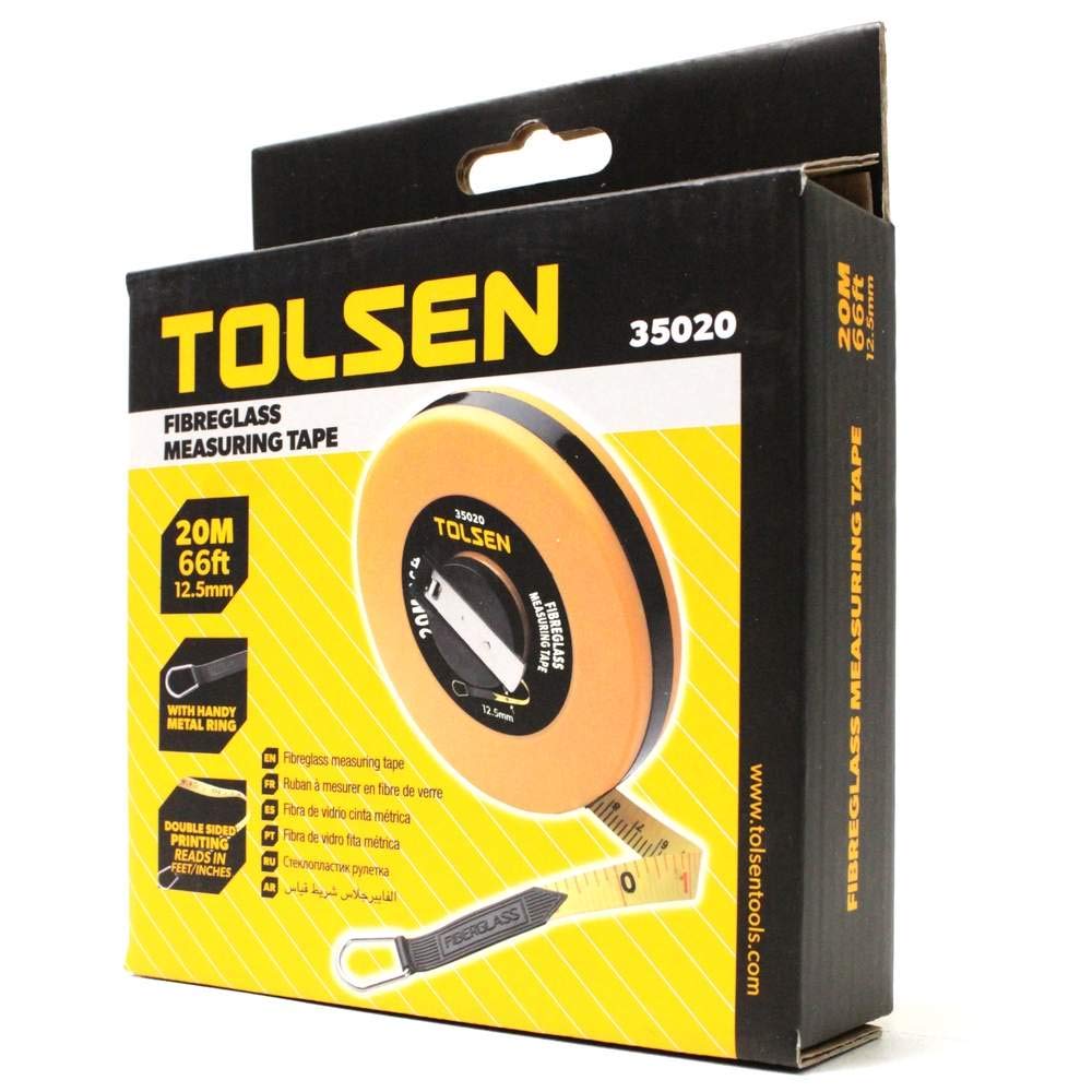 Picture of TOLSEN 20M/66ft Fibreglass Measuring Tape 35020 - Kings Trading