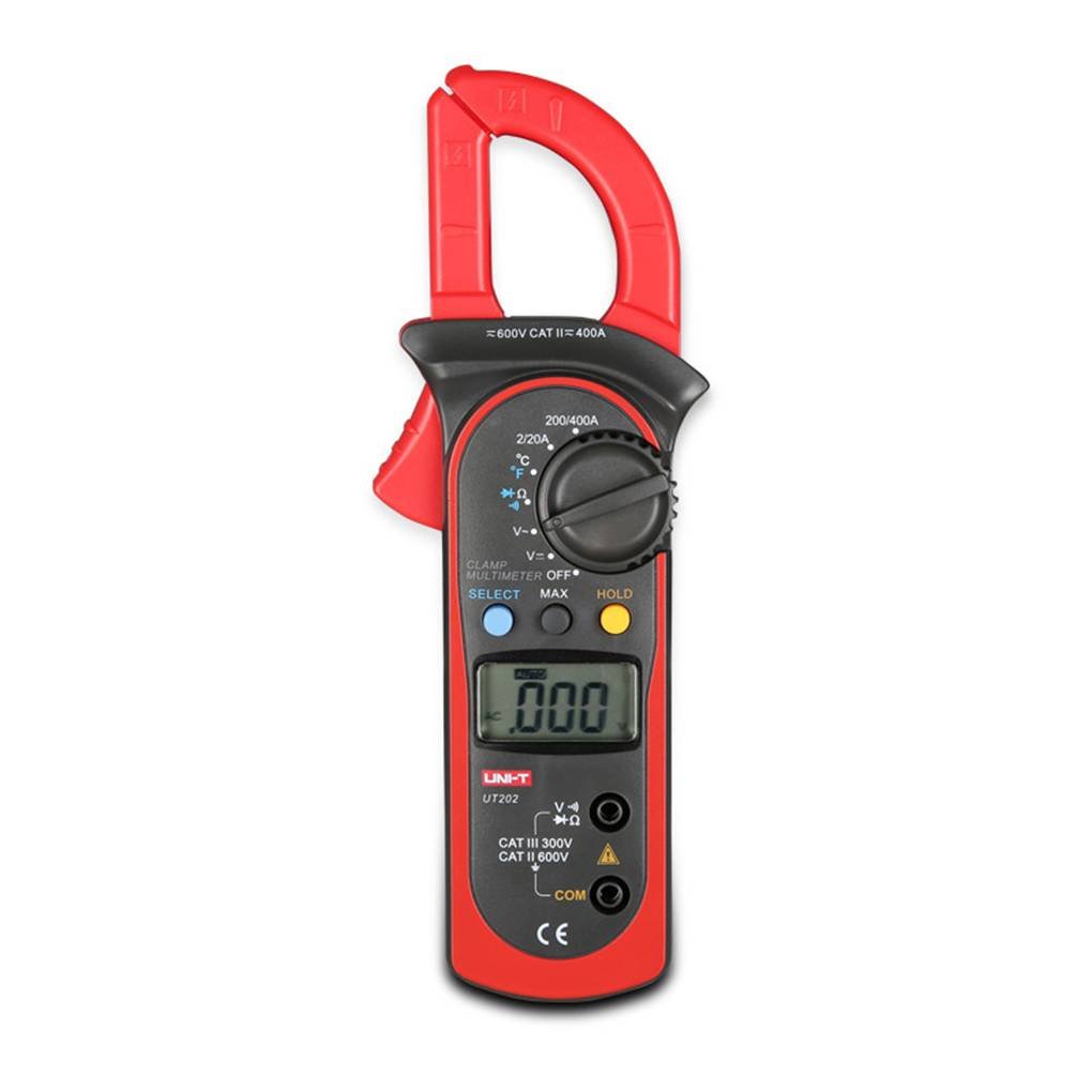 Picture of UNI-T UNI-T UT202 AC 400A Digital Clamp Meter, AC/DC Voltage Detector Digital Hold Full Symbol Display Diode Test Temperature Test Auto Shutdown Function  - Kings Trading