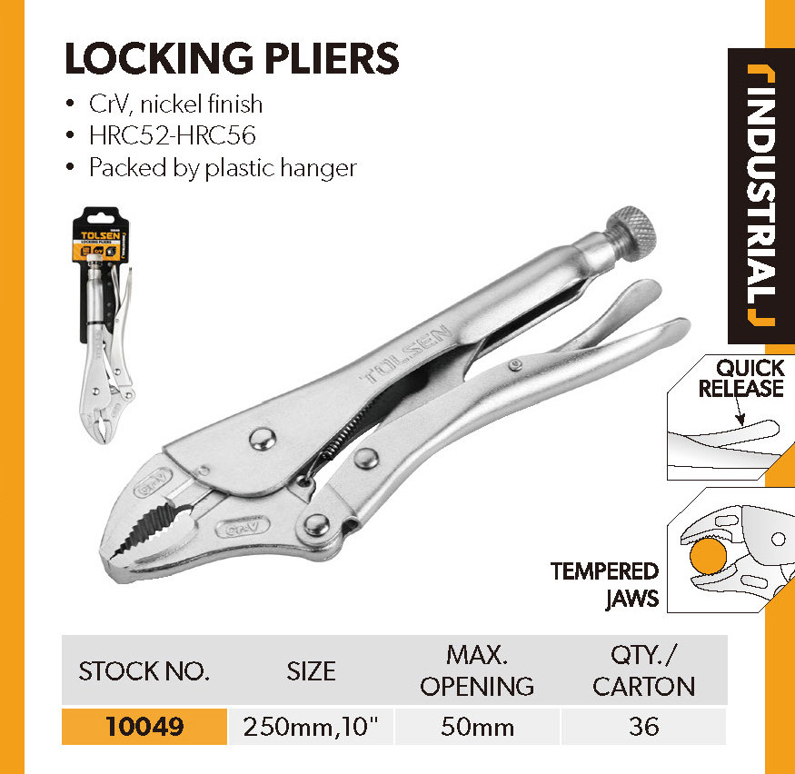 Picture of TOLSEN 10" Nose Locking Clamp Pliers 10049 - Kings Trading