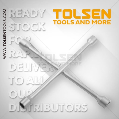 Picture of TOLSEN 14" 17-19-21-23mm Rim Lug Nuts Cross Wrench Tire Wheel Repair Tool 15079 - Kings Trading