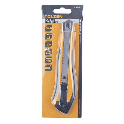 Picture of TOLSEN Snap Off Cutter  w/ Self Lock (18x100mm) TPR Handle 30015 * - Kings Trading *
