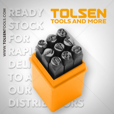 Picture of TOLSEN 9Pcs Steel Number Figure Punch Set (3mm) 25094 - Kings Trading