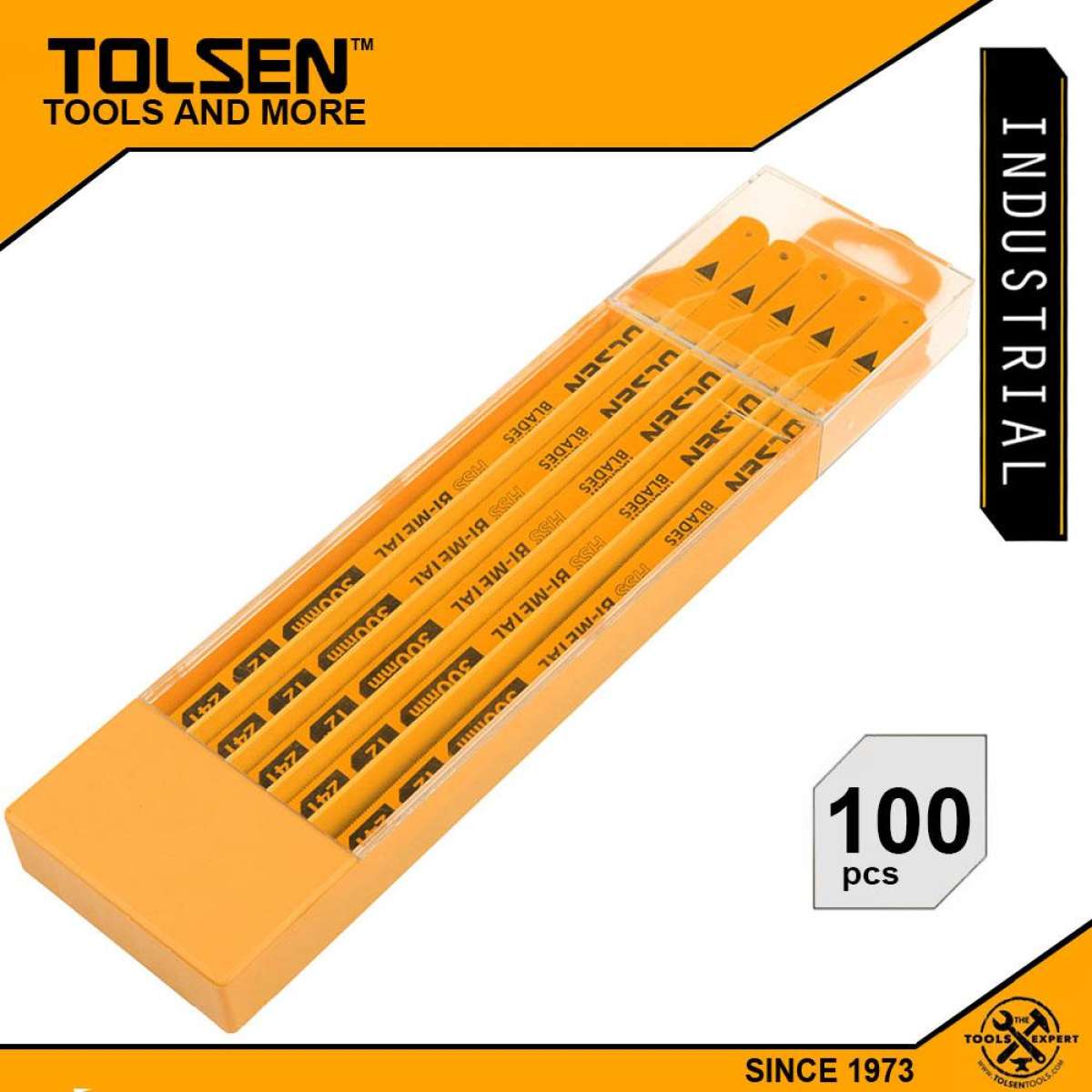Picture of TOLSEN 100Pcs Hacksaw HSS Bi-Metal Steel Blade Refill (12"x1/2"x24T) 30065 - Kings Trading