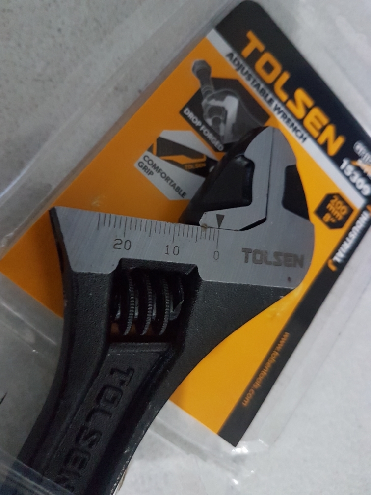 Picture of Tolsen Adjustable Wrench 8inch (200mm) Industrial series 15309 -Kings Trading