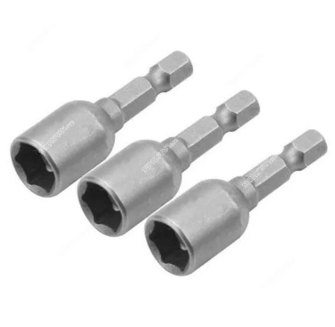 Picture of TOLSEN 3Pcs Magnetic Nut Socket Set (8mm) Tek Screw Bits 77823 - Kings Trading