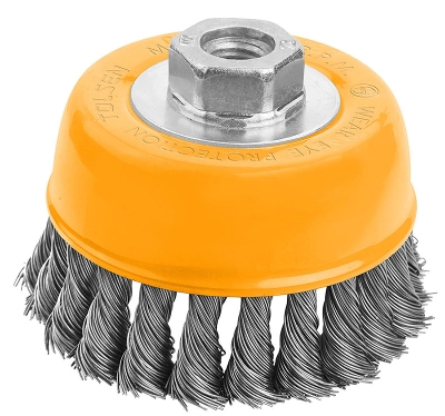 Picture of TOLSEN 4" Cup Twist Wire Brush with Nut (100mm-M14)  Industrial quality 77509 - Kings Trading