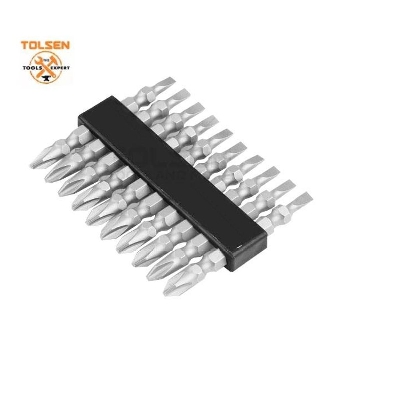 Picture of TOLSEN 10Pcs Double End Screwdriver Bits Set (PH2/SL5.5x65mm) Industrial Quality with Magnet 20361 - Kings Trading