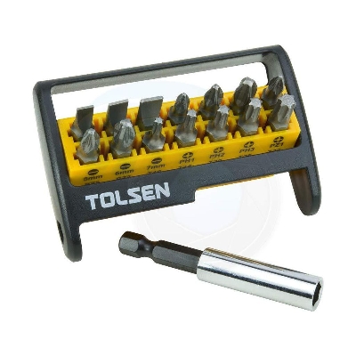 Picture of TOLSEN 15Pcs Magnetic Bit Holder Set for Cordless Screwdriver Screwdriver Drill 20365 - Kings Trading