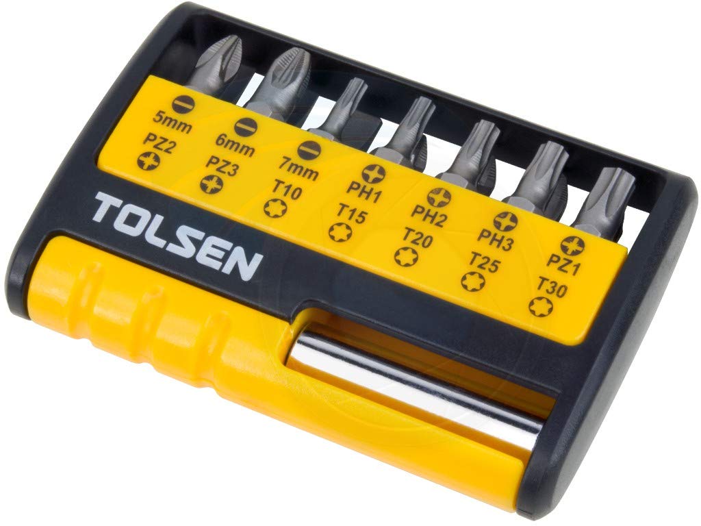 Picture of TOLSEN 15Pcs Magnetic Bit Holder Set for Cordless Screwdriver Screwdriver Drill 20365 - Kings Trading