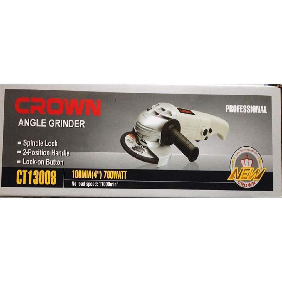 Picture of CROWN 4" Angle Grinder 100mm, 700w Switch at Handle / CT13008 - Kings Trading