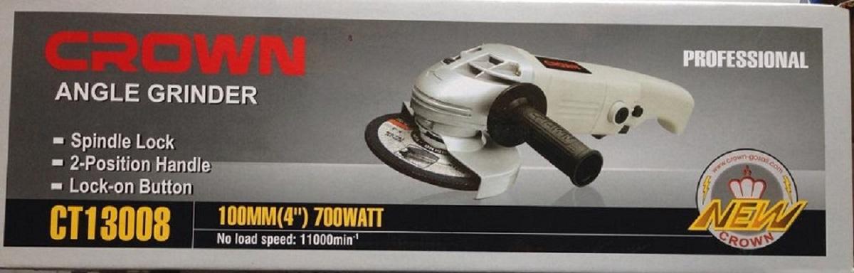 Picture of CROWN 4" Angle Grinder 100mm, 700w Switch at Handle / CT13008 - Kings Trading