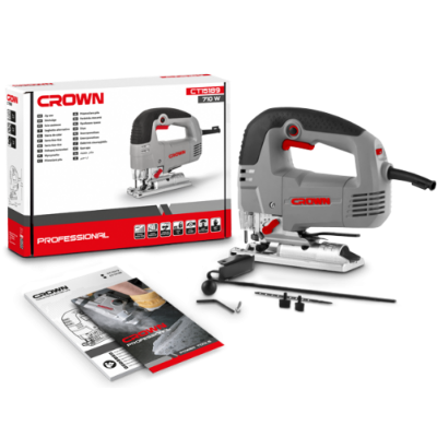 Picture of CROWN Jig Saw 710W, Capacity: Wood - 85 mm, Pendulum action, Stroke: 700 - 3 000 spm  Model: CT15189 - Kings Trading