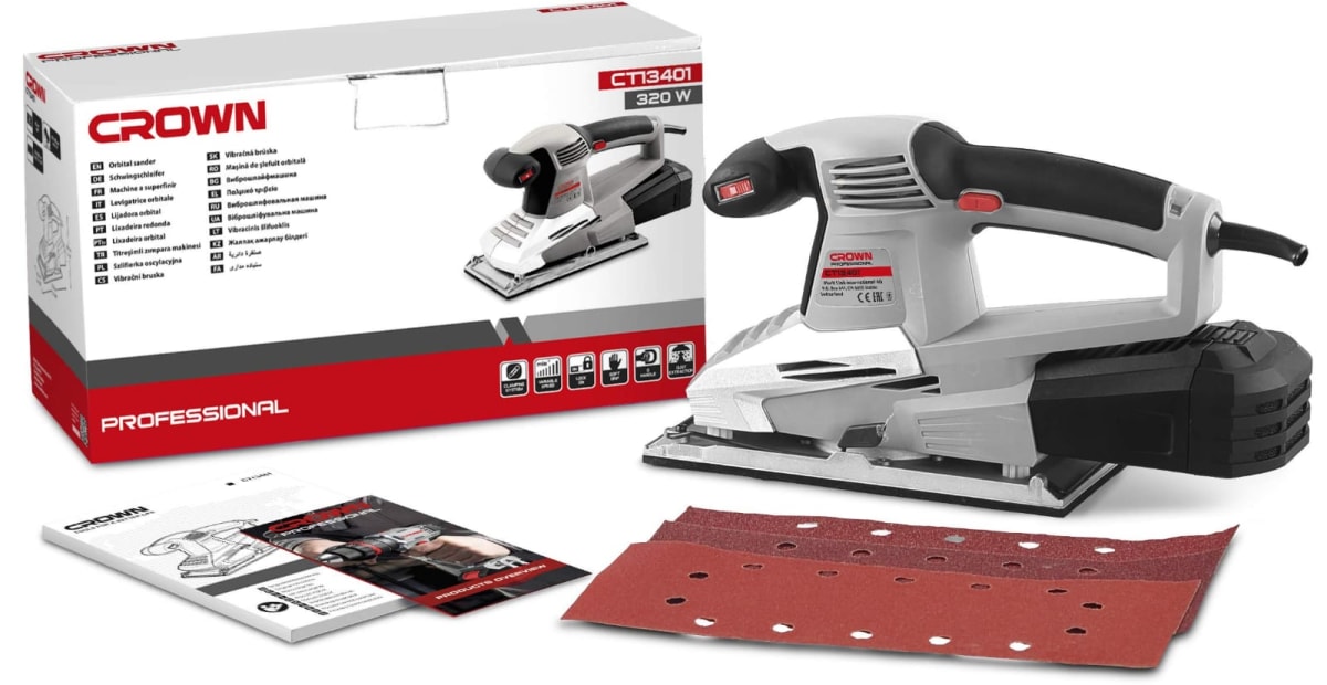 Picture of CROWN 90x187mm Finishing Sander 220w; CT13400 - Kings Trading