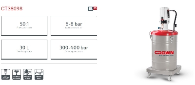 Picture of CROWN Grease Injector 30L Tank capacity CT38098 - Kings Trading