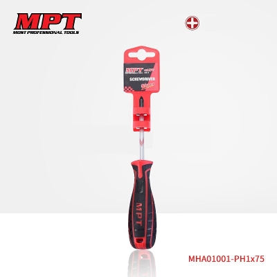 Picture of MPT Phillips/Star Screwdriver PH1-75mm Non-Slip Magnetic Tip CR-V  MHA01001-PH1*75 - Kings Trading