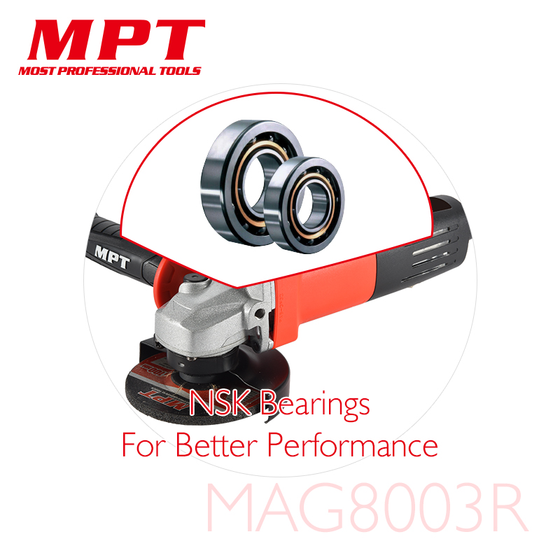 Picture of MPT Angle Grinder 100mm (4 inch)  800W Slim Body Back Switch Model: MAG8003R