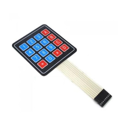 Picture of 4X4 Flexible Matrix Keypad for arduino With ABC Black & Red Color