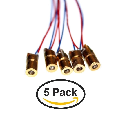 Picture of 5 Pcs Red Dot Laser Diode Module 5Volt 5mW 650nm