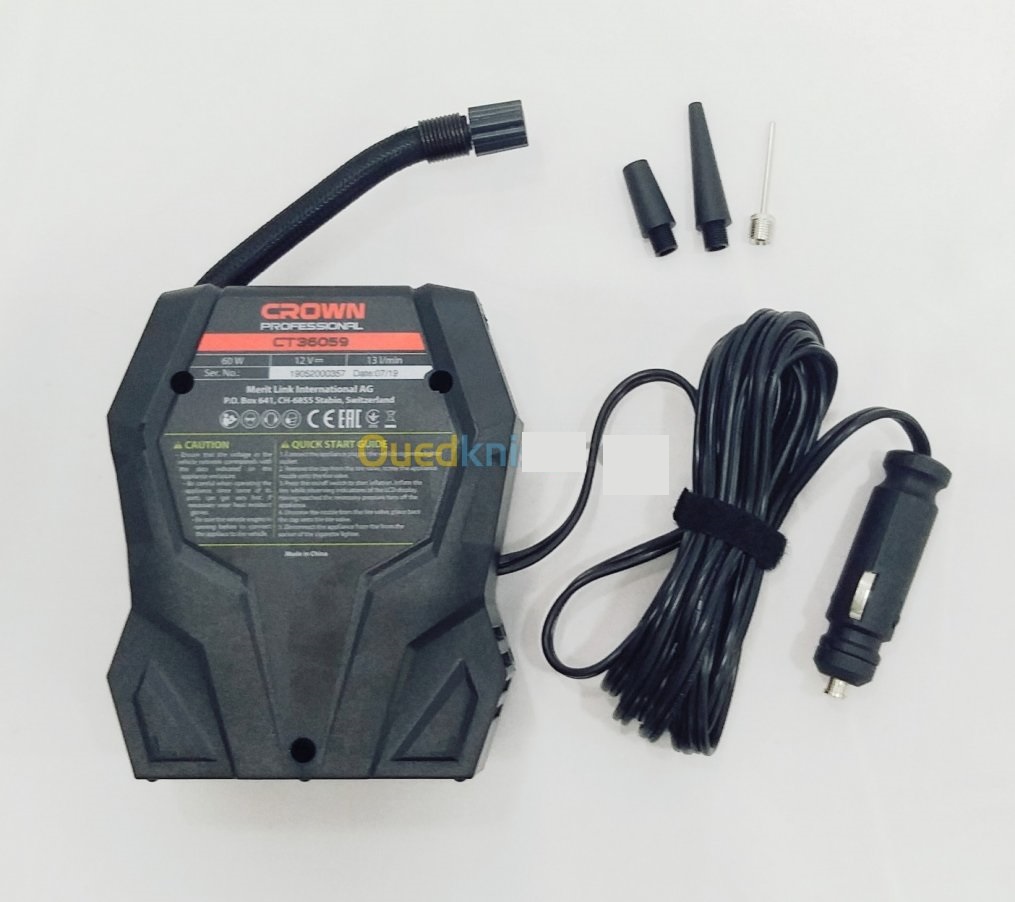 Picture of CROWN Vehicle Compressor 150PSI-60W-12V CT36059 - Kings Trading