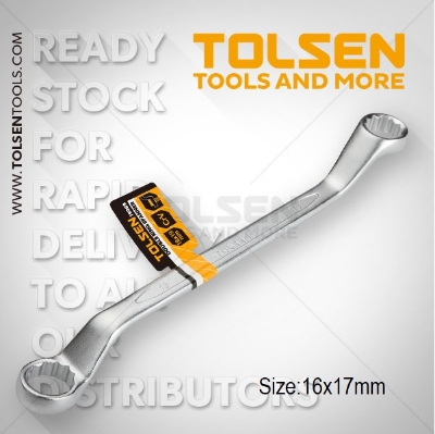 Picture of TOLSEN (16X17mm) Double Ring Spanner Wrench Cr-V Model: 15068 New (15876) -Kings Trading
