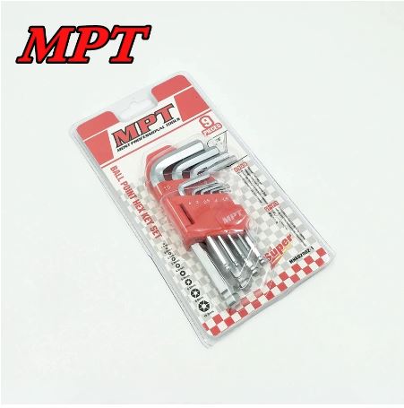 Picture of MPT 9Pcs Short Arm Hex Key Ball point Allen key Set  MHA02002-1 - Kings Trading