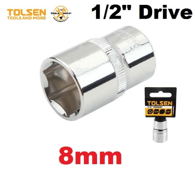 Picture of TOLSEN 8mm Socket Wrench 1/2" Drive Industrial Grade 16508 - Kings Trading