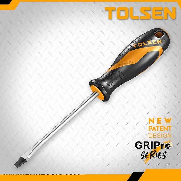 Picture of TOLSEN Screwdriver Flat (5.5 x 100 mm) Slotted Gripro Series 20003 - Kings Trading