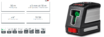 Picture of CROWN Line LASER Level Green 1V 1H CT44047 - Kings Trading