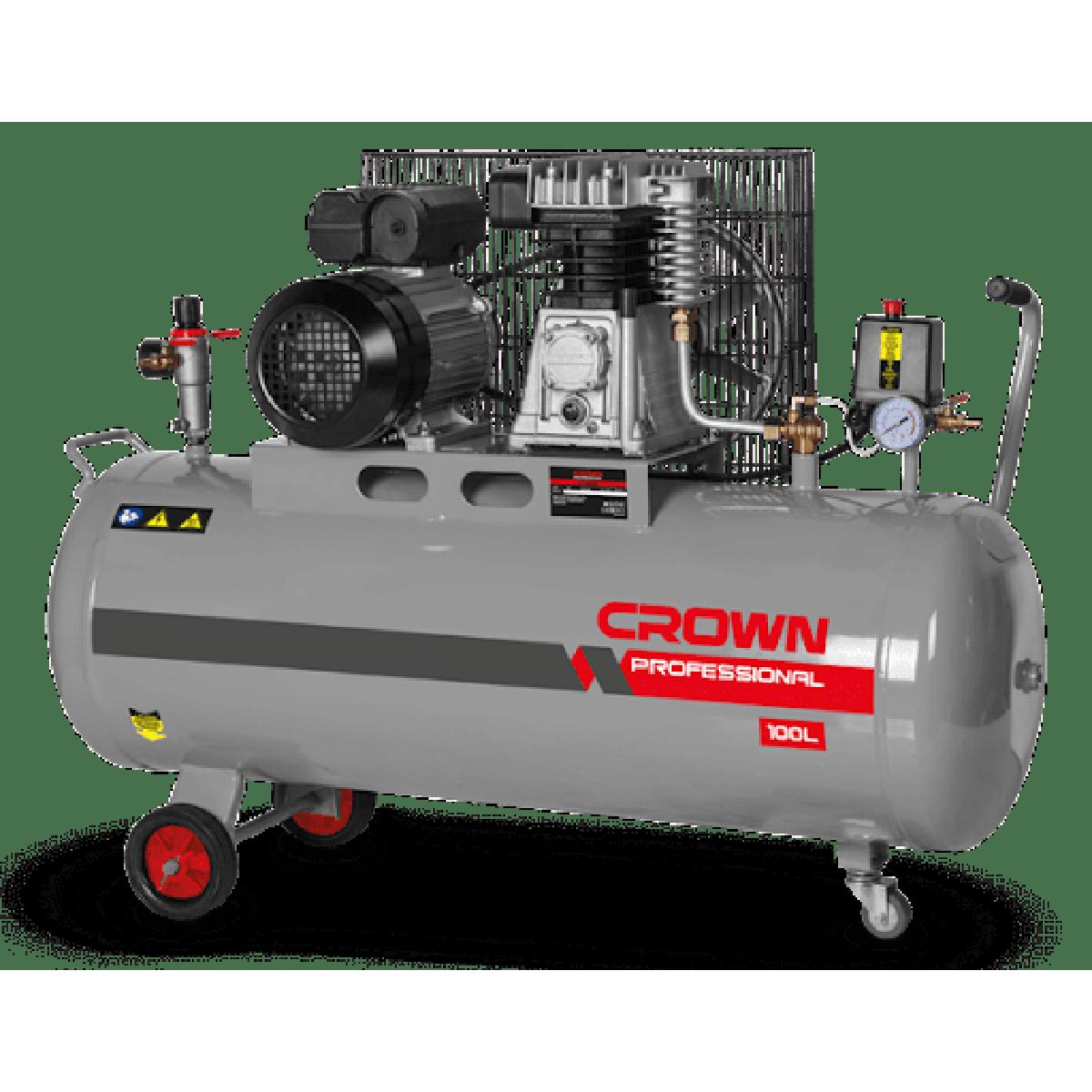 Picture of CROWN 100L Air Compressor 100L 2HP/1.5kW 120L/min CT36031 - Kings Trading