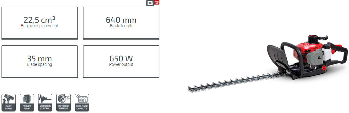 Picture of CROWN Gasoline Hedge Trimmer 650W 22.5CC CT20114 - Kings Trading