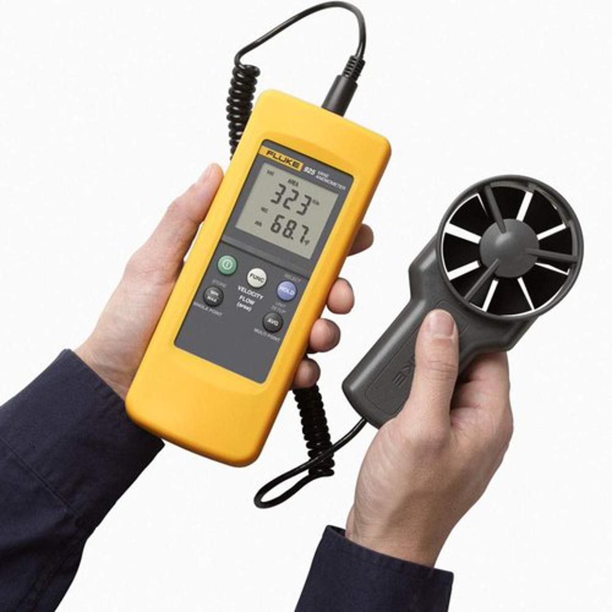 Picture of FLUKE 925 Digital Vane Anemometer Wind Speed Air Flow Velocity Temperature Meter Model: 925 - Kings Trading