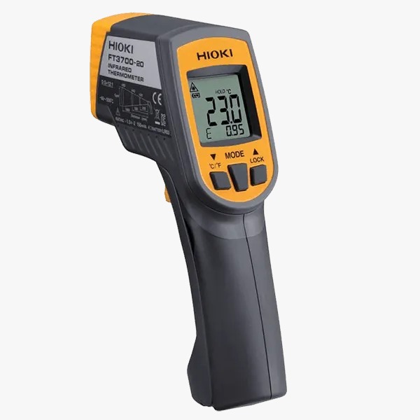 Picture of HIOKI FT3700-20 Non-contact Infrared Thermometer (-60.0 deg C to 550.0 deg C) Sharply Focus on Measurement Spots with Two-Beam LASER Marker, Ideal for HVAC Applications - Kings Trading
