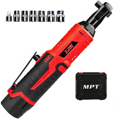 Picture of MPT Cordless Ratchet Wrench Kit 12V 3/8" 40Nm with LED, 7 Bolts Lithium-Ion Battery with 1 Hour Fast Charger MCRW1240.B1 - Kings Trading