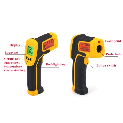 Picture of Smart Sensor Digital IR Infrared Thermometer Temperature Meter AS530 - Kings Trading