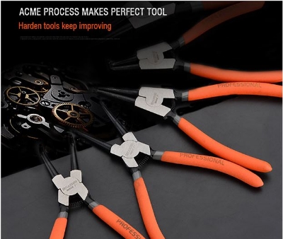 Picture of HARDEN Internal Circlip Pliers (7" | 9"| 13" ) Bent in Jaw Professional 560519-560521