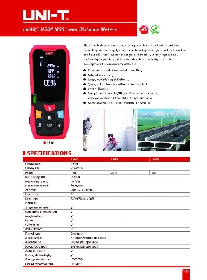 Picture of UNI-T LM40 Distance Meter 40M (131ft) LASER Measure - Kings Trading