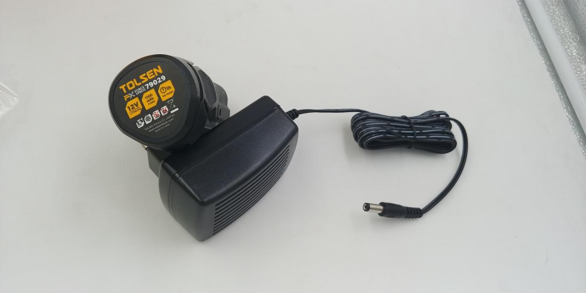 Picture of Tolsen 12V Cordless Drill w/ LED Work light 10mm chuck Soft Grip Handle FX Series Model: 79023