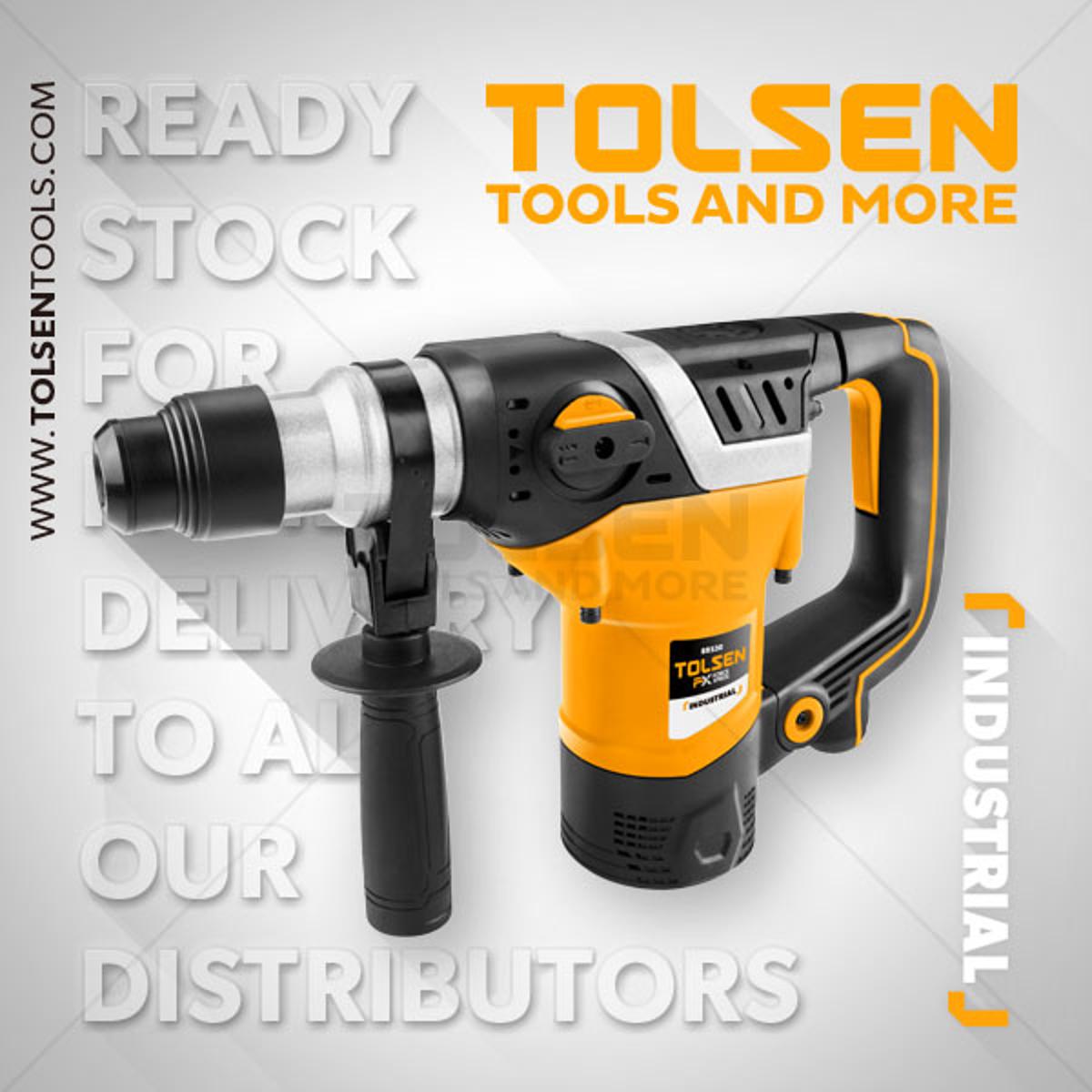 Picture of TOLSEN Industrial Rotary Hammer SDS+ w/ Free 5Pcs Drills & Hard Case (1050W) FX Series Model: 88530 - Kings Trading