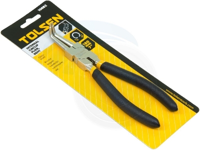 Picture of TOLSEN 7" Internal Circlip Pliers, bent (180mm) Dipped Handle 10082 - Kings Trading