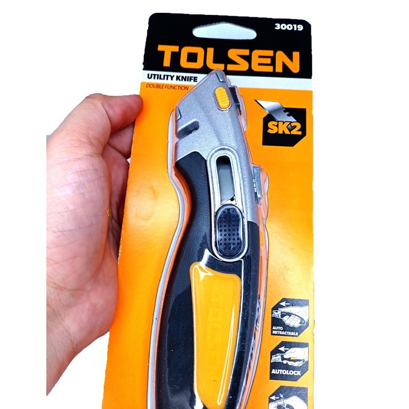 Picture of TOLSEN Utility Cutter Dual Function w/ Auto Lock and Retractable (SK2) Model: 30019
